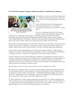 SU Land-Grant Campus Concludes another Successful La. Small