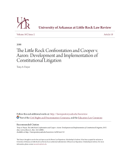 The Little Rock Confrontation and Cooper v. Aaron: Development
