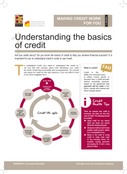 Understanding the basics of credit