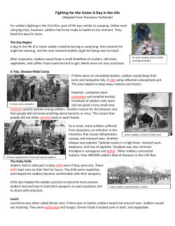 Fighting for the Union A Day in the Life