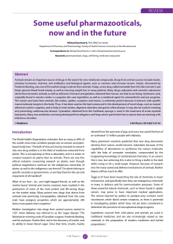 Some useful pharmazooticals, now and in the future