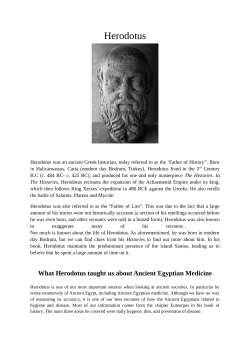 Herodotus - sghshistoryofmedicine