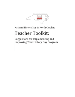 National History Day Teacher Toolkit