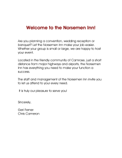 banquet guide - Norsemen Inn