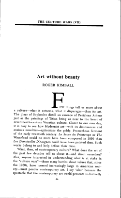 Art without beauty - Michigan State University