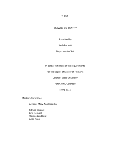 THESIS DRAWING ON IDENTITY Submitted by Sarah Rockett