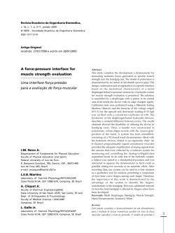 A force-pressure interface for muscle strength evaluation Uma