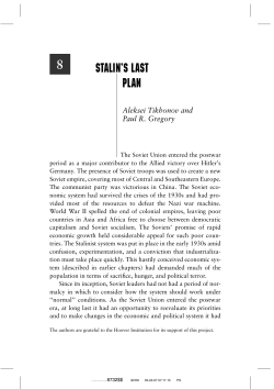 8 stalin`s last plan