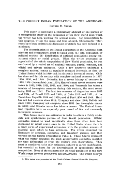 The Present Indian Population of the Americas