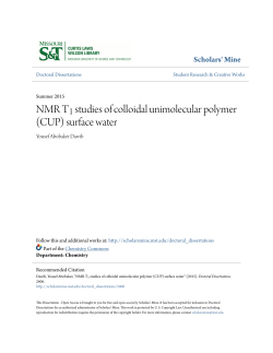 NMR T1 studies of colloidal unimolecular polymer