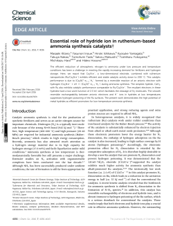 Essential role of hydride ion in ruthenium