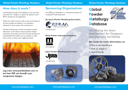 Global Powder Metallurgy Database