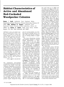 Habitat Characteristics of Active and Abandoned Red