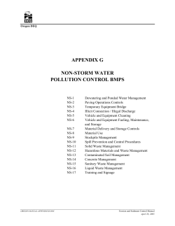 Erosion and Sediment Control Manual - Appendix G: Non