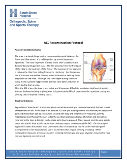 ACL Reconstruction Protocol