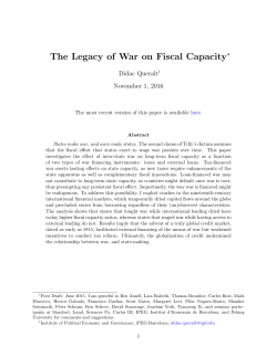 The Legacy of War on Fiscal Capacity