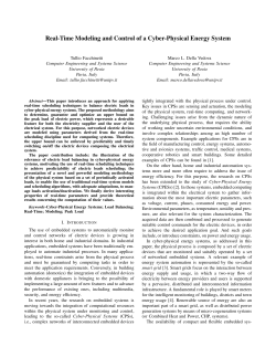 Real-Time Modeling and Control of a Cyber