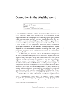 Corruption in the Wealthy World
