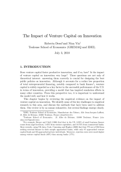 The Impact of Venture Capital on Innovation