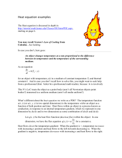 Heat equation examples