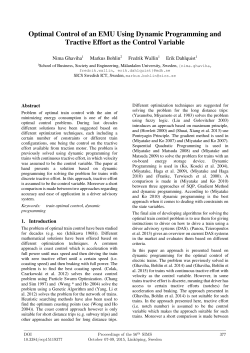 Optimal Control of an EMU Using Dynamic Programming and