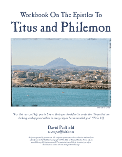 Bible Class Book On Titus And Philemon