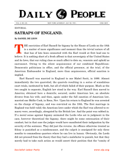 satraps of england. - Socialist Labor Party