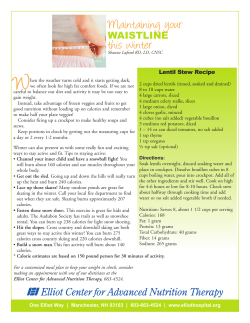 Maintaining Your Waistline This Winter