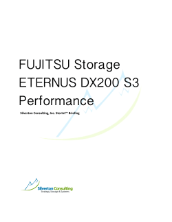 FUJITSU Storage ETERNUS DX200 S3 PERFORMANCE