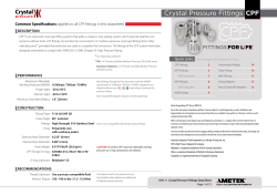 Crystal CPF Fittings Datasheet PDF