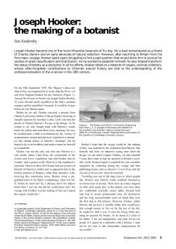 Joseph Hooker: the making of a botanist