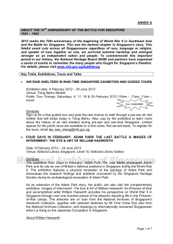 ANNEX A ABOUT THE 70TH ANNIVERSARY OF THE BATTLE FOR