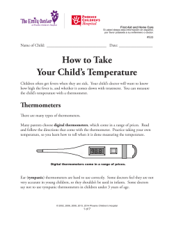 How to Take Your Child`s Temperature