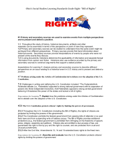 Bill of Rights Expectations for Learning