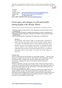 Green space and changes in self-rated health among people