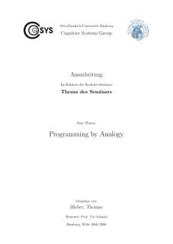 Programming by Analogy