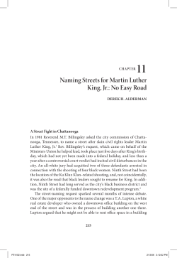 Naming Streets for Martin Luther King, Jr.: No easy road