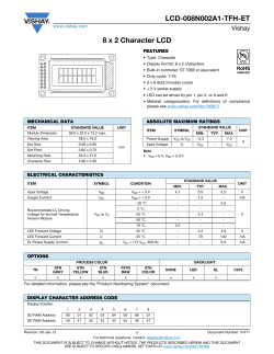 LCD-008N002A1-TFH-ET 8 x 2 Character LCD