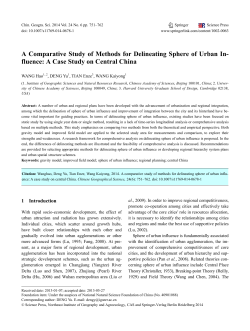 A Comparative Study of Methods for Delineating Sphere of Urban In