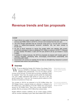 Chapter 4 - Revenue trends and tax proposals