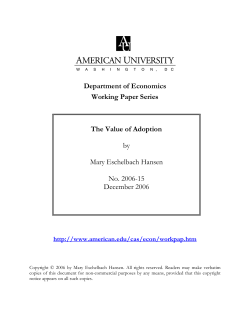 The Value of Adoption
