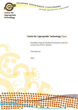 Feasibilty Study for Biodiesel Production and Use to fuel one of
