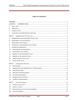 Peacemaker Court and Justice Council Act