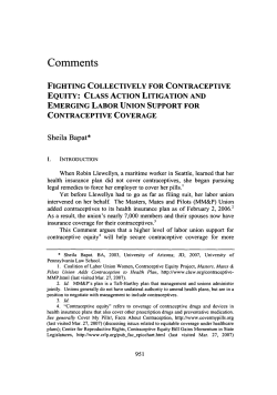 Fighting Collectively for Contraceptive Equity