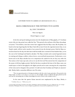 maya chronology: the fifteen tun glyph