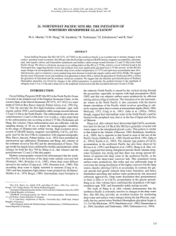 21. Northwest Pacific Site 882: The Initiation of Northern