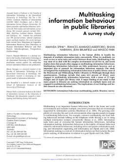 Multitasking information behaviour in public libraries