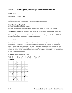 F8-18 Finding the y-intercept from Ordered Pairs