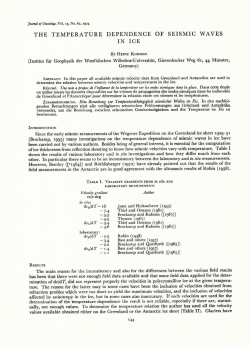 the temperature dependence of seismic waves