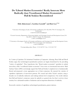 Do `Liberal Market Economies`